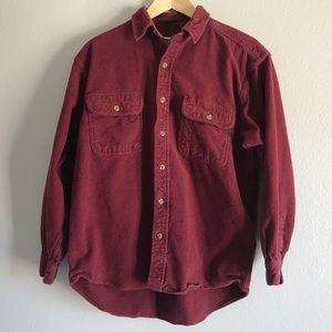 Field & Stream Vintage Flannel Shirt Large Red